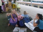 waiting for the train