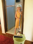 flora mopping in kirstys flat